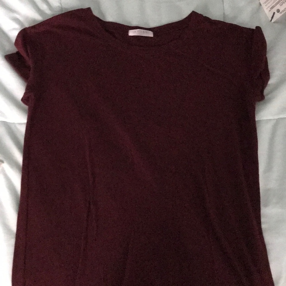 Plain long maroon tee for fall🍁🍂☕️